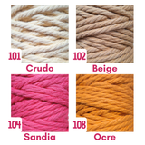 CORDON MACRAME PEINADO 5MM - 400GR